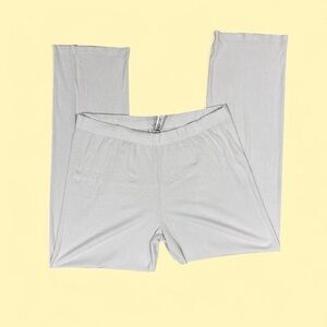 SKIMS white ribbed lounge pants